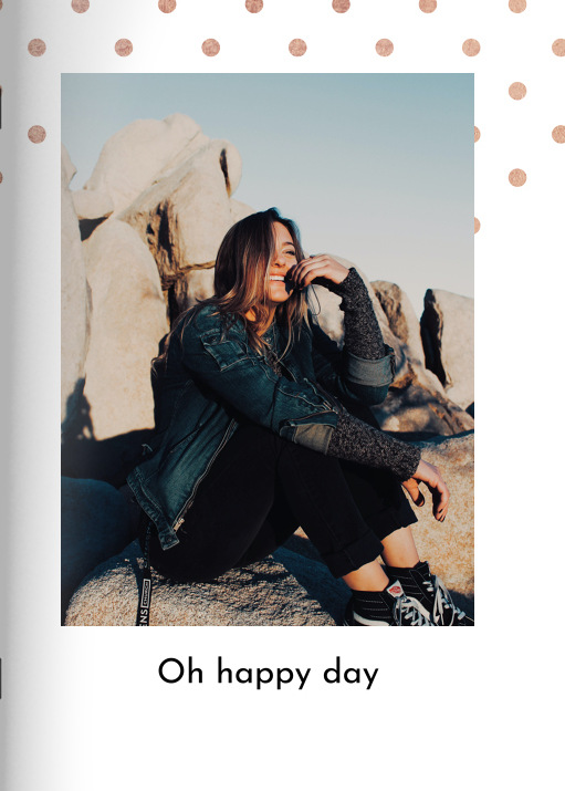 Heft 'Roségold-Look' im Format A4 hoch