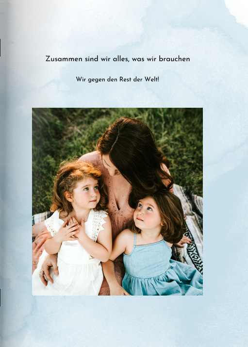 Heft 'Wasserfarben' im Format A4 hoch