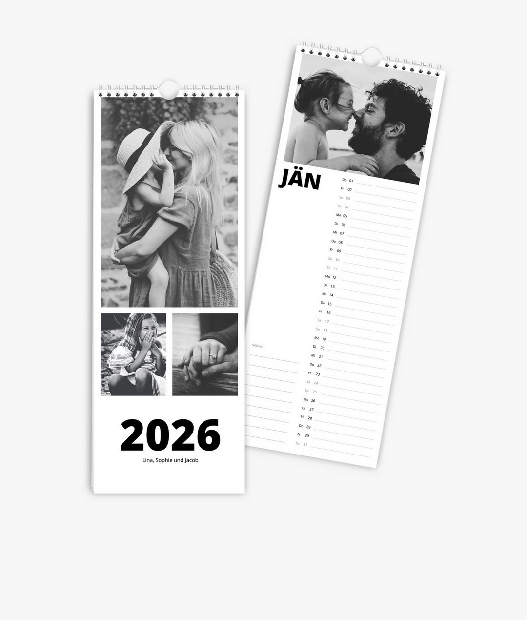 Küchenkalender 2026 im Format 15 x 40 cm