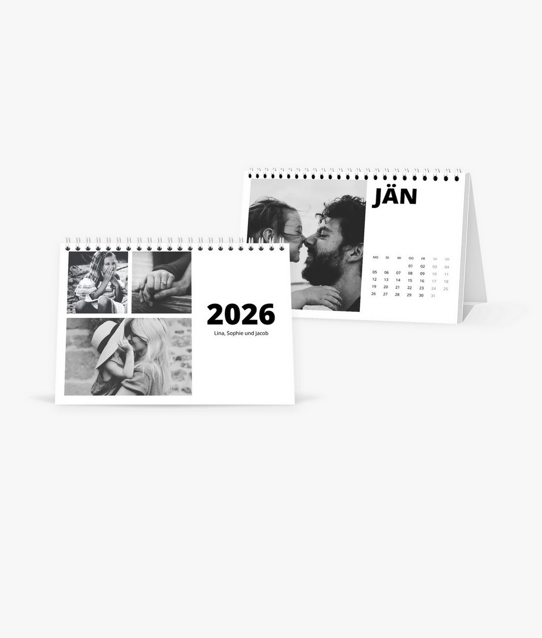 Tischkalender 2026 im Format A5 quer