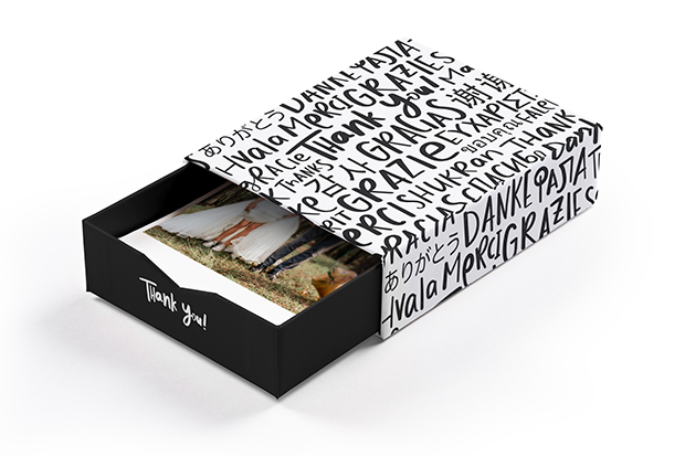Bilderbox mit 100 Fotos im Design 'Thank you'