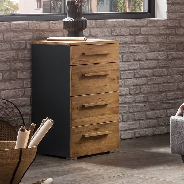 Kommode Ingul Wildeiche teilmassiv mit Schubladen