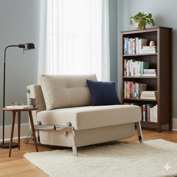 Schlafsessel Dowing Webstoff mit Stauraum