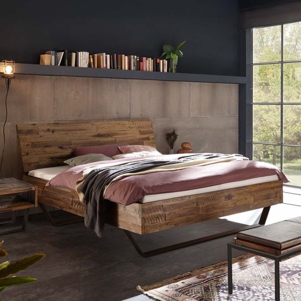 Bett Slonus Komfort Akazie Massivholz