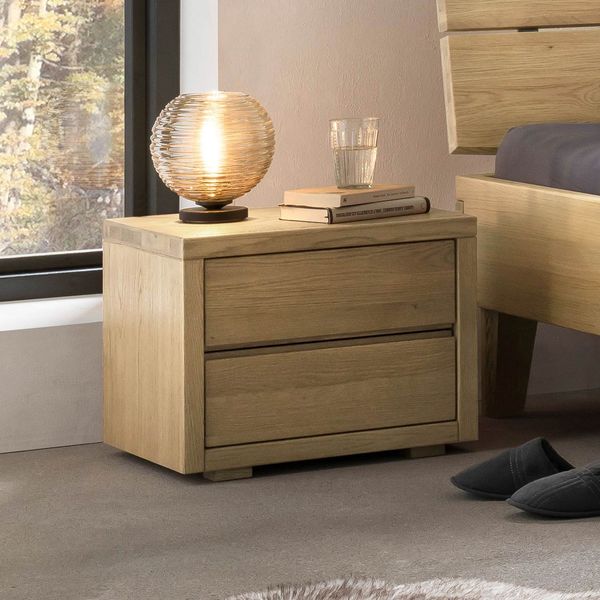 Nachttisch Willard Wildeiche Massivholz H 43cm