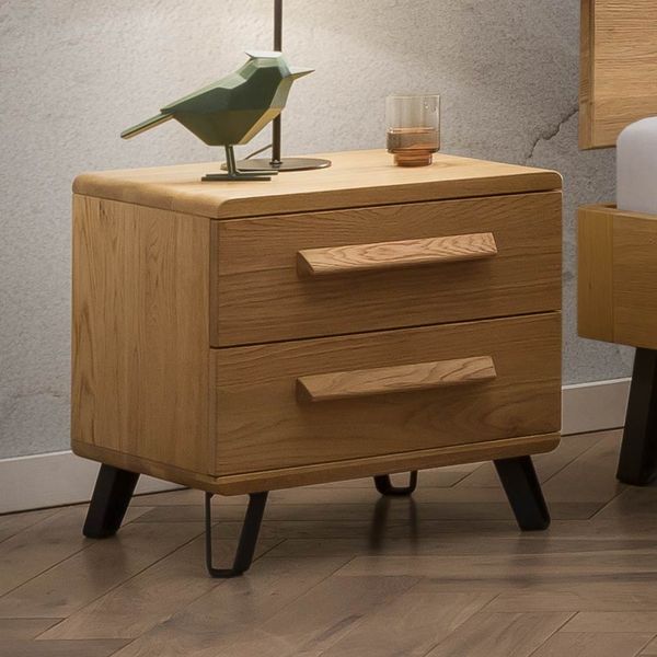 Nachttisch Edimt Eiche Massivholz H 47cm