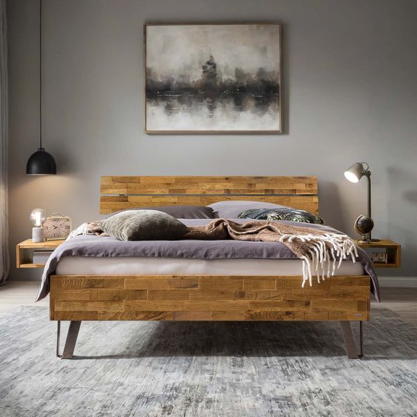 Bett Olizar Komfort Eiche Massivholz