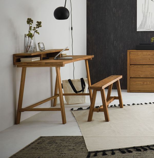 Sekretär Arezzino Wildeiche Massivholz