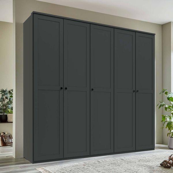 Drehtüren-Kleiderschrank Eliro Graphit Dekor H 210 cm
