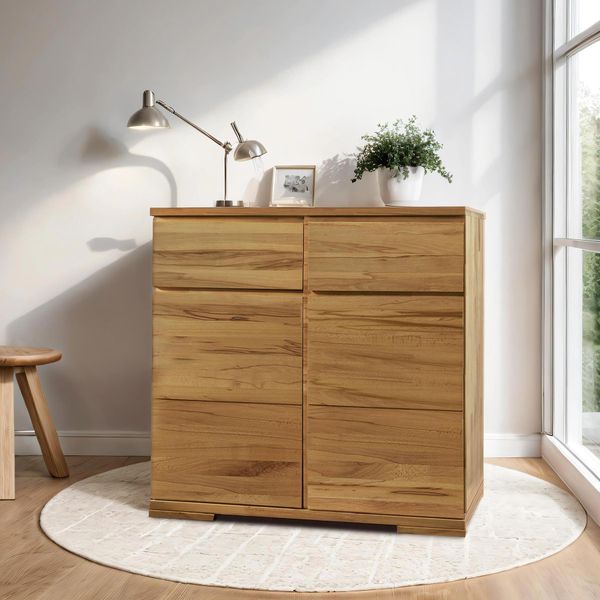 Kommode Andalucia Variante 1 Kernbuche/Wildeiche Massivholz mit Schubladen