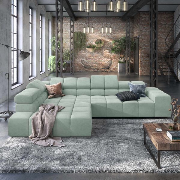 HOMELIV. Ecksofa Charlotta 319x215x82cm Webstoff