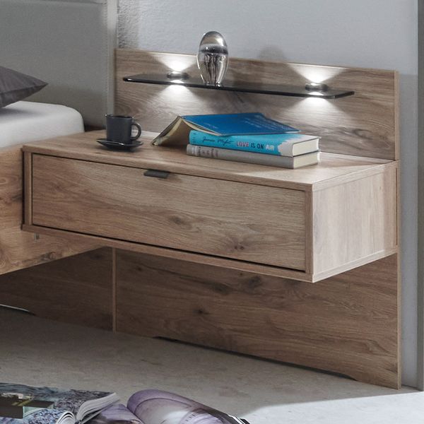 Schwebenachttisch Carivon Eiche Dekor