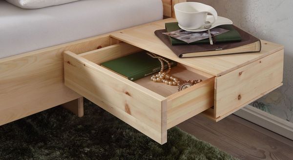 Schwebenachttisch Malika Zirbe Massivholz