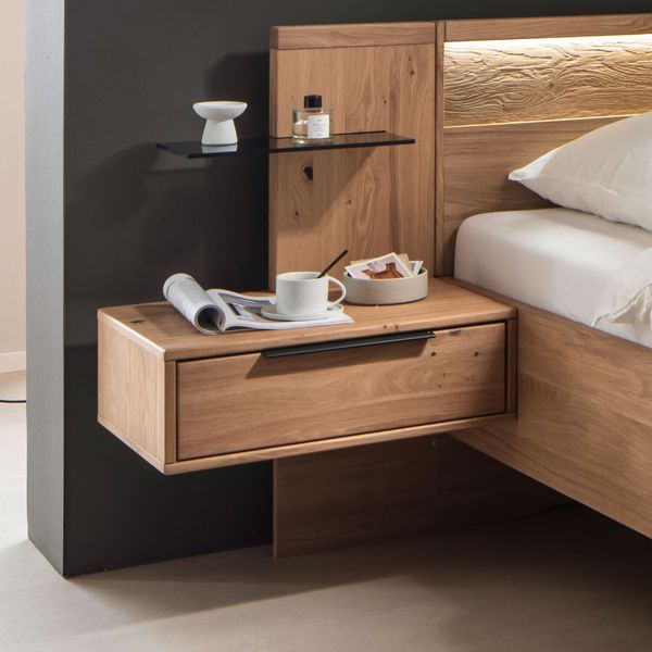 Nachttisch Veluna Eiche teilmassiv H 68cm