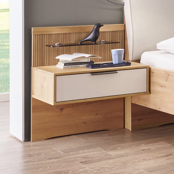 Schwebenachttisch Solya Eiche Dekor H 48cm