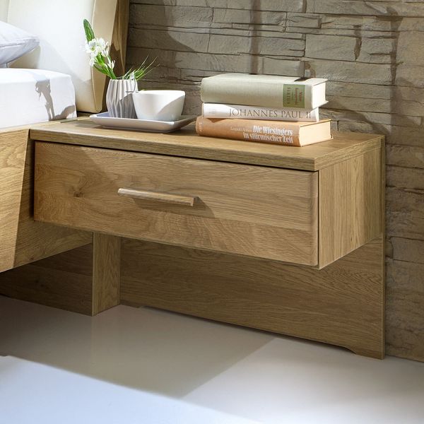 Schwebenachttisch Temir Eiche teilmassiv