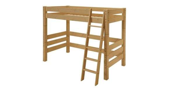 Maxi-Hochbett Kids Dreams Kiefer Massivholz mit Lattenrost