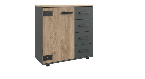 Kommode Midori Tanne Dekor mit Schubladen