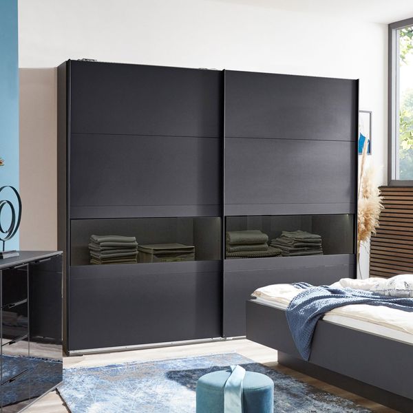 Schwebetüren-Kleiderschrank Bollullo H 208 cm