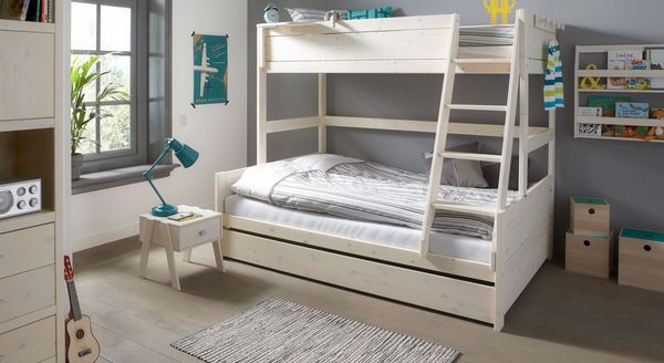 LIFETIME Familienbett Original Kiefer Massivholz mit Lattenrost