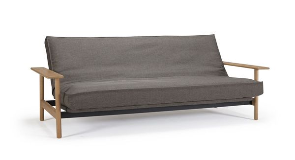 Schlafsofa Barrea Webstoff/Cord mit Lattenrost und Stauraum