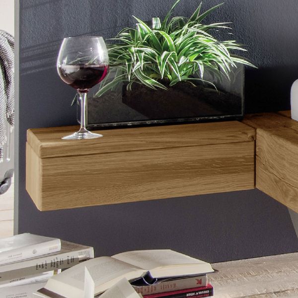 Schwebenachttisch Darica Wildeiche Massivholz