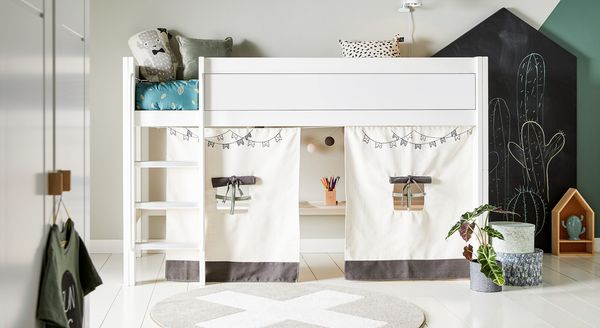 LIFETIME Midi-Hochbett Cactus Kiefer Massivholz mit Lattenrost 90x200 cm