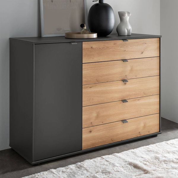 Kommode Marcelino Eiche Dekor mit Schubladen