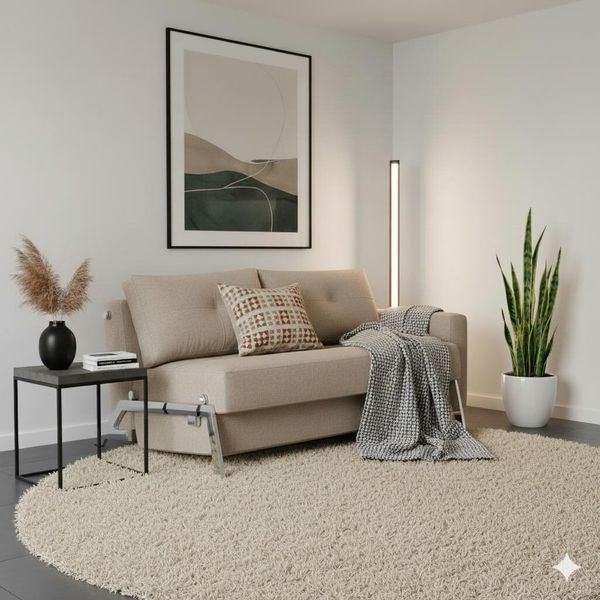 Schlafsofa Dowing Webstoff mit Stauraum