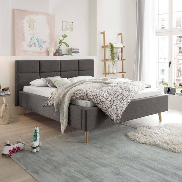 set one Cary Komfort Polsterbett Webstoff Faro