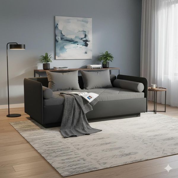 Schlafsofa Eriko Kunstleder mit Bettkasten