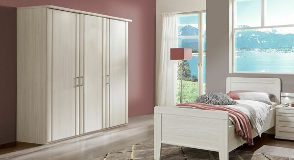 Drehtüren-Kleiderschrank Zeven Lärche Dekor 50x216 cm