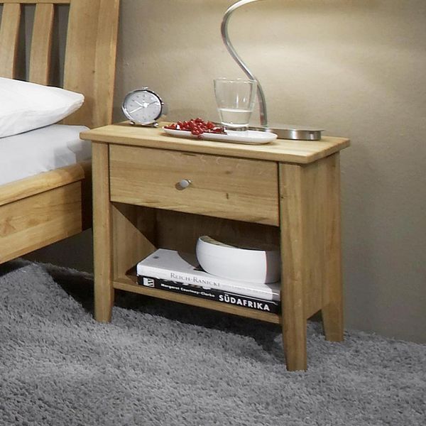Nachttisch Roseville Kernbuche/Wildeiche Massivholz H 50cm