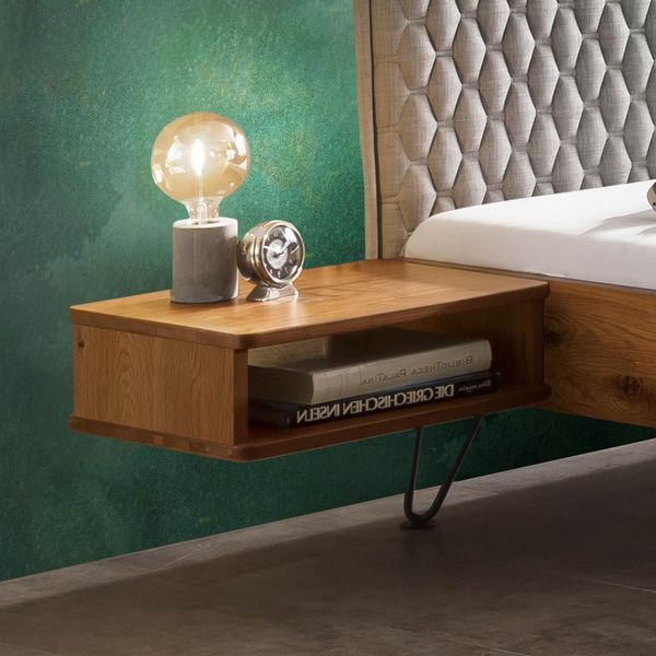 Schwebenachttisch Oresta Wildeiche Massivholz