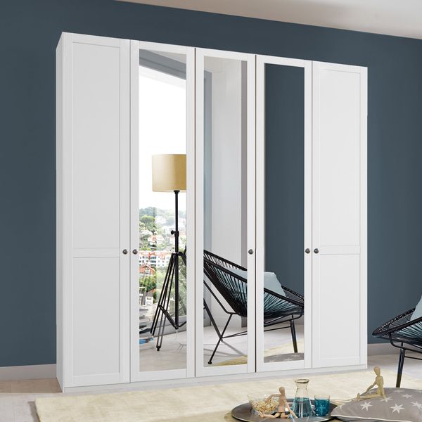 Drehtüren-Kleiderschrank Alvito mit Spiegel