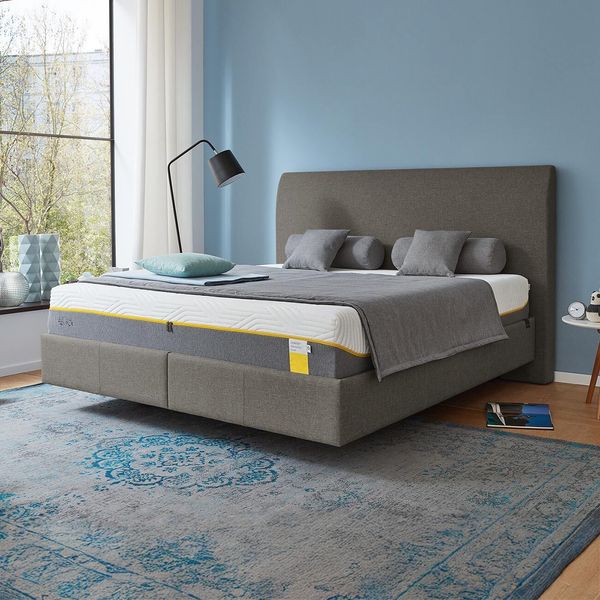 Tempur Polsterbett Classic Komfort Webstoff mit Kopfteil Shape