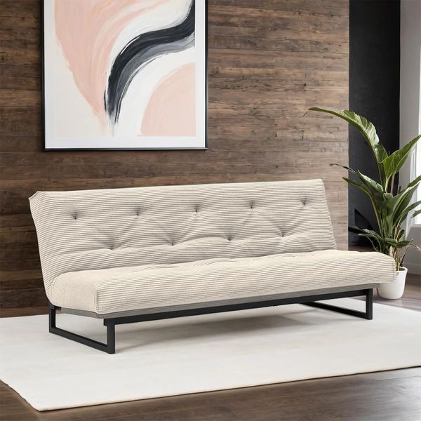 Schlafsofa Frentano Webstoff/Cord mit Lattenrost und Stauraum