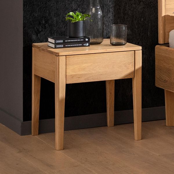 Nachttisch Gordij Eiche Massivholz H 48cm