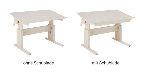 LIFETIME Schreibtisch Original Kiefer Massivholz neigbar