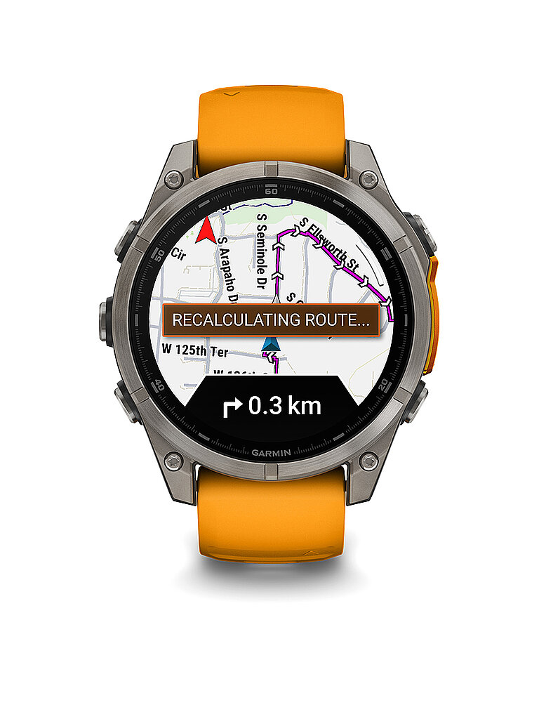 GARMIN GPS-Multisport-Smartwatch Fenix 8 Amoled Sapphire 47mm orange
