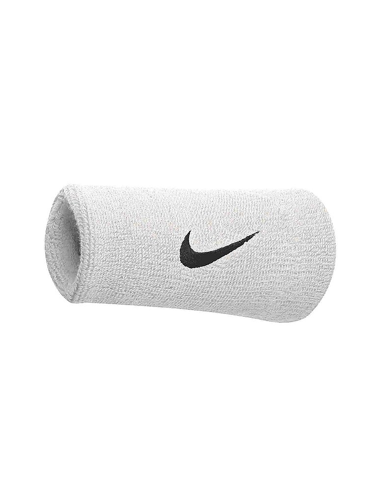 NIKE Tennis Schweißband Swoosh Doublewide weiss