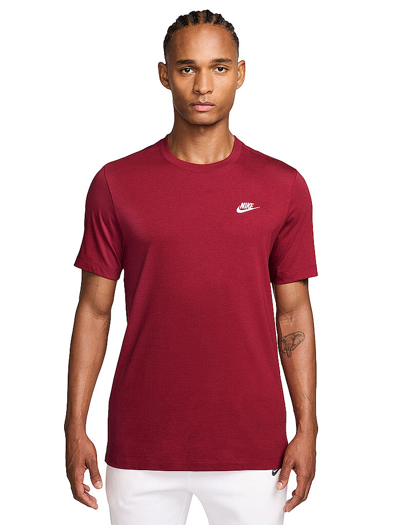 NIKE Herren T-Shirt Nike Sportswear Club dunkelrot | S