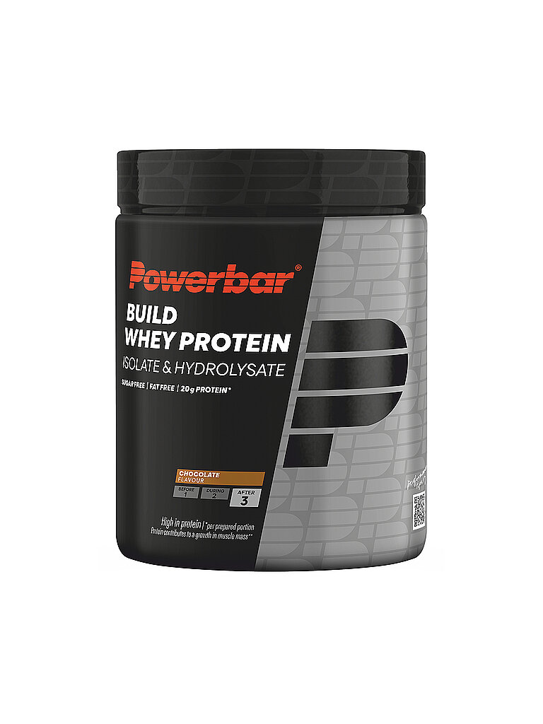 POWER BAR Getränkepulver Build Whey Protein Isolate & Hydroisolate Pulver 550g Schokolade bunt