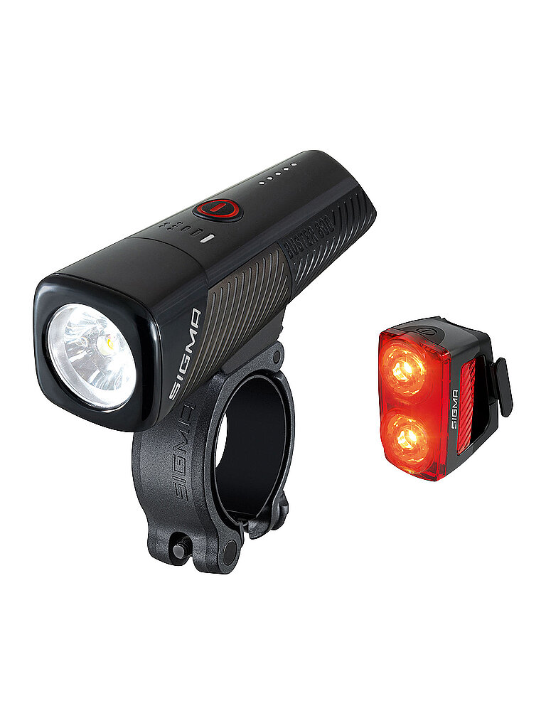 SIGMA Fahrrad Akku Lichtset Buster 800 mit RL 150 Rücklicht schwarz
