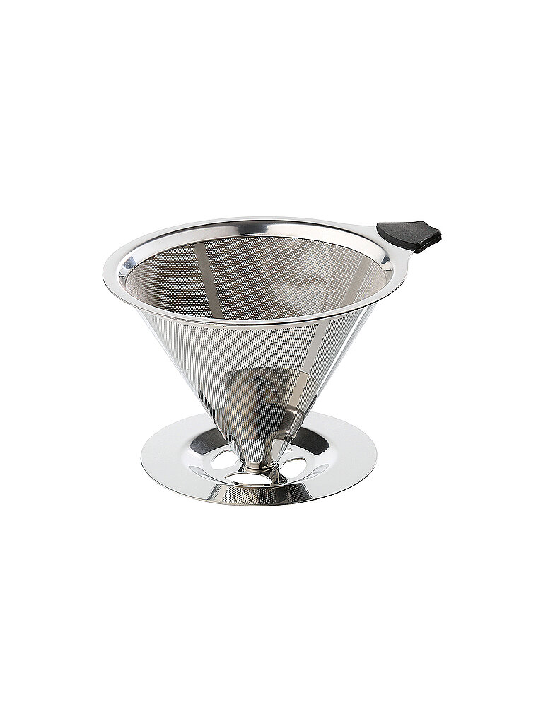 CILIO Dauerfilter für Kaffee mit Standfuß EDELSTAHL Gr.4 silber