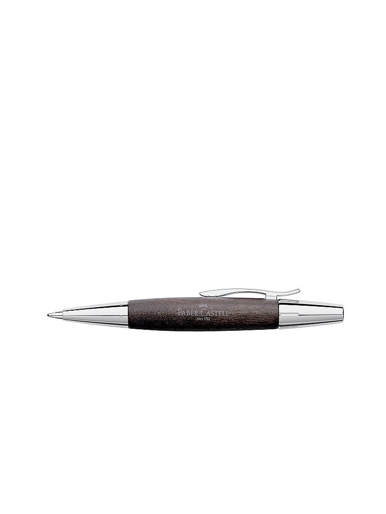 FABER-CASTELL Kugelschreiber e-Motion (Holz Chrom Schwarz) keine Farbe