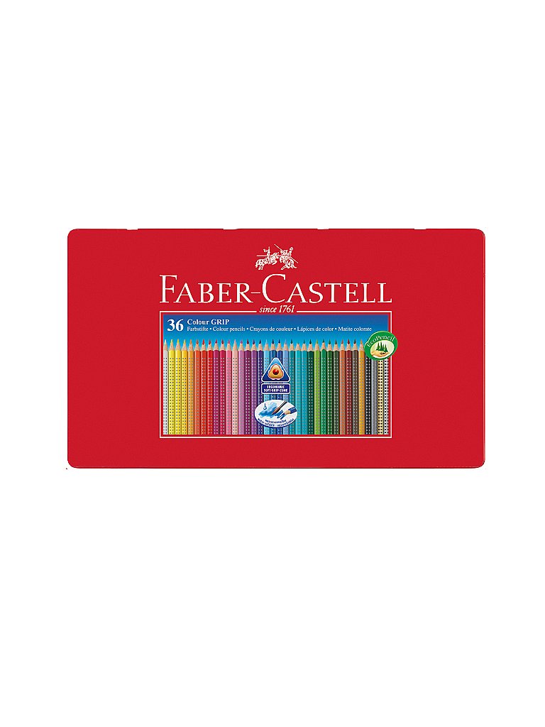 FABER-CASTELL Buntstift Colour Grip 36er-Metalletui keine Farbe