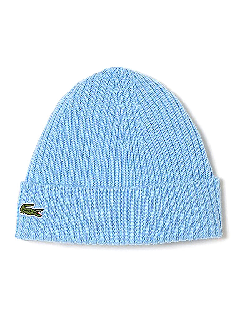 LACOSTE Mütze - Beanie hellblau