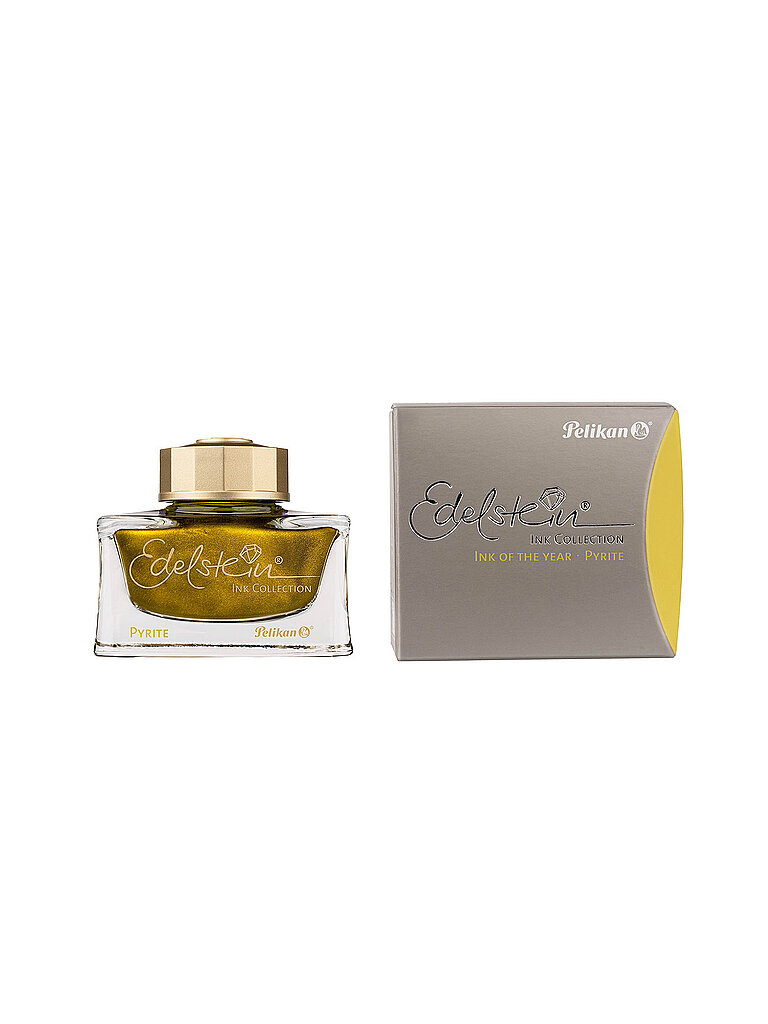 PELIKAN Tintenglas Edelstein Tinte des Jahres 2026 Pyrite Gold gold