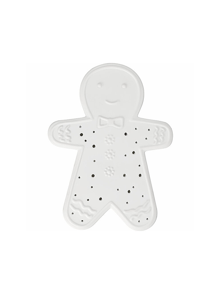 RAEDER Deko Lebkuchenmann LED 14,3x1,5cm Weiss weiss